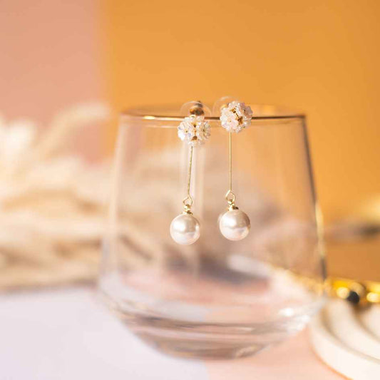 Blossom pearl dangles